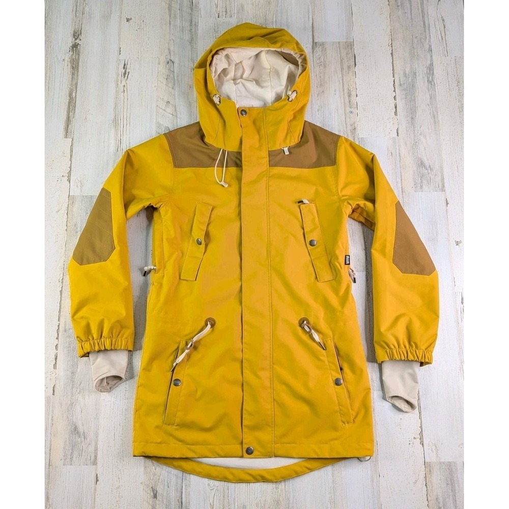 Airblaster Jacket Womens Small Glacier Series Parka Winter Snowboarding Yellow
